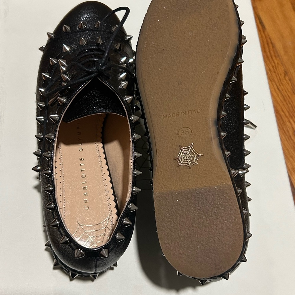 Charlotte Olympia Black Spiked Shoes - Picture 4 of 4
